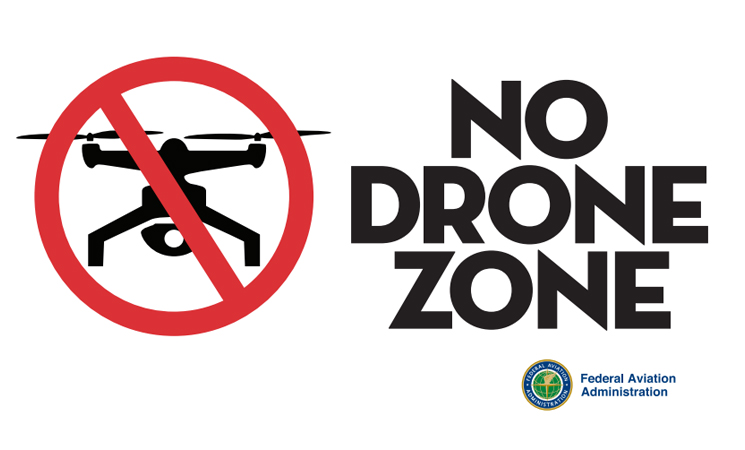 Artwork from the FAA's 'No Drone Zone' campaign 