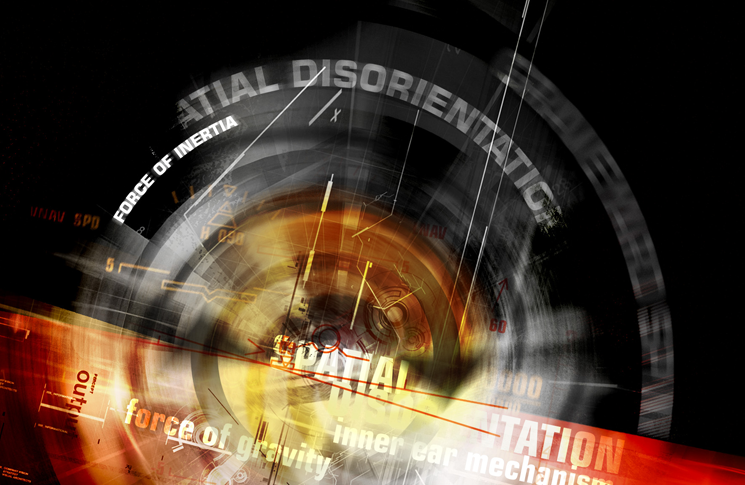 abstract graphic of spatial disorientation