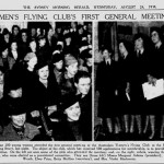 1938 Formation of the Women’s Flying Club (National Pioneer Women’s Hall of Fame, 2001) Photo: The Sydney Morning Herald newspaper – 24 August, 1938