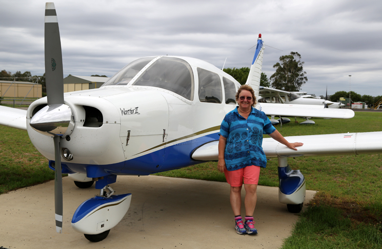 Female pilot and instructor Lyn Gray