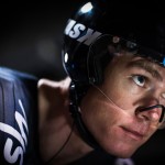 Team Sky rider and Tour de France Winner Chris Froome crosses the English Channel by bicycle.