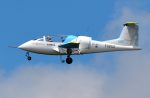 The Airbus E-Fan flight demonstrator takes to the skies at the Farnborough International Air Show 2014.