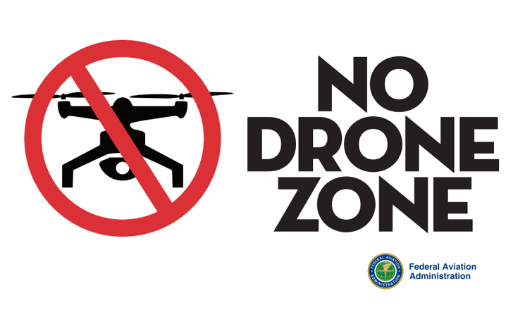 Artwork from the FAA's 'No Drone Zone' campaign