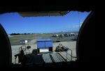 Horse cargo being loaded onto a DHL Boeing 727 (VH-DHE)