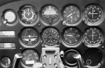 Control panel on an airplane
