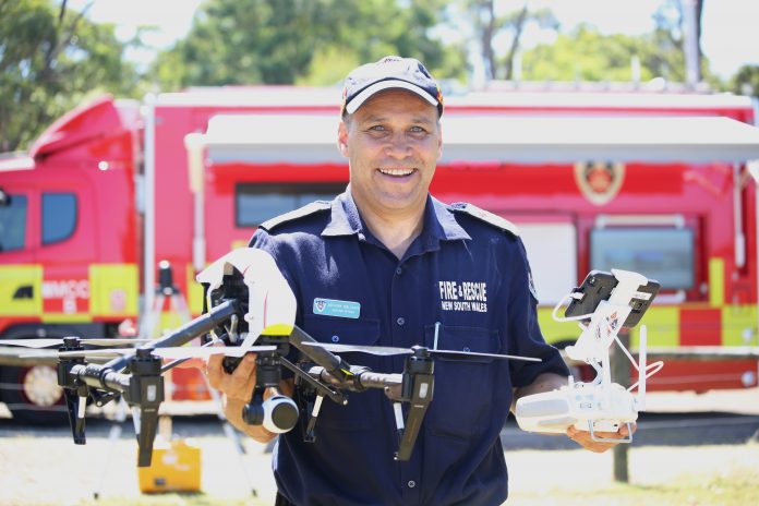 Chief remote pilot Anthony Wallgate from Fire and Rescue NSW