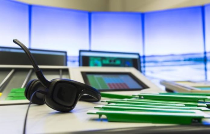 Vacant desk of an air traffic controller