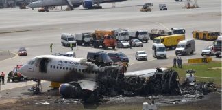 The crashed Superjet