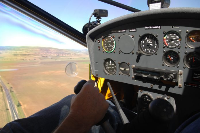 Close up of a Aeroprakt A-22 Foxbat ultralight instrument panel