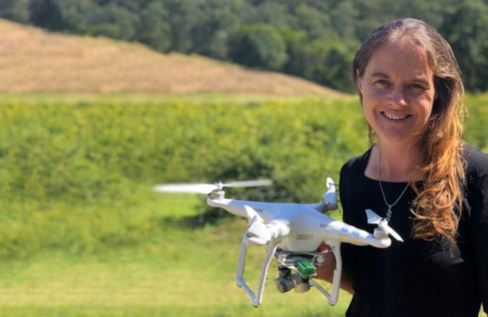 Jade King, drone operator and finger lime farmer.