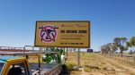 drone safety sign at Alice Springs airport