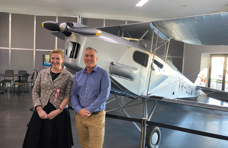 Pip Spence, CASA CEO and Director of Aviation Safety, and Steve Campbell, CEO of the Regional Aviation Association of Australia