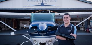 Nathan Parker after passing his commercial pilot licence flight test in May 2020. image: supplied