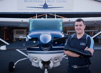 Nathan Parker after passing his commercial pilot licence flight test in May 2020. image: supplied