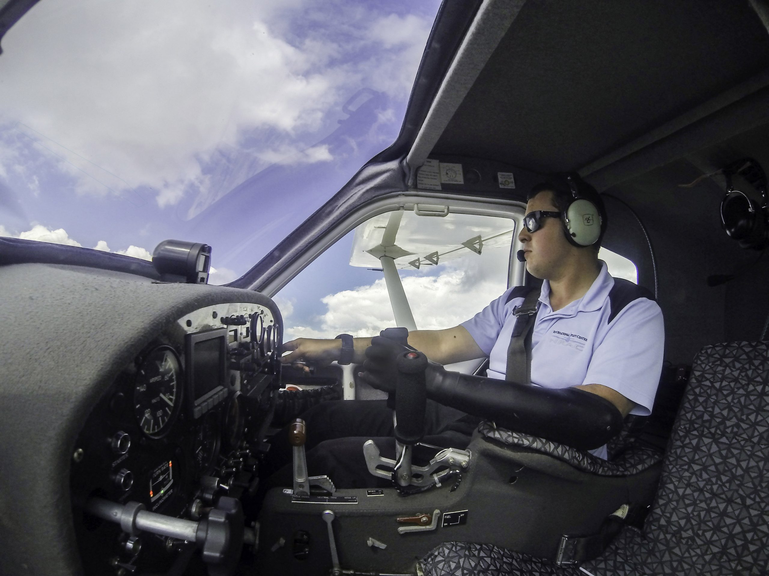 Nathan Parker flying the NRACs Jabiru J-170. image: supplied