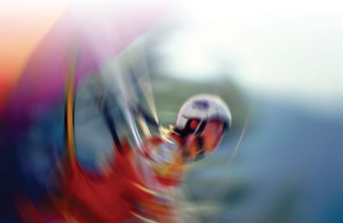 image of a pilot hang-glider