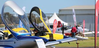 Light sport aircraft on display. © CASA