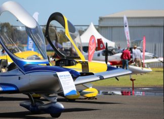 Light sport aircraft on display. © CASA