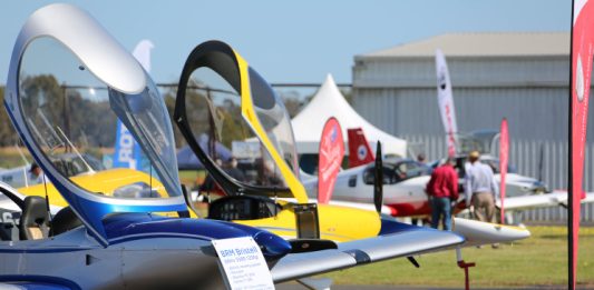 Light sport aircraft on display. © CASA