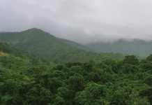 bad weather over mountains