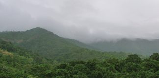 bad weather over mountains