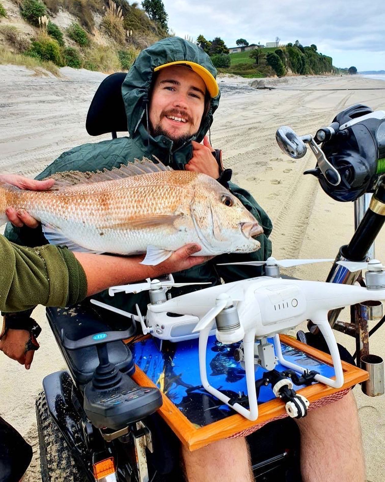 Drone fishing is catching on. Sam Fitness captured.