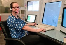 Scarlett McNab at an ATC console