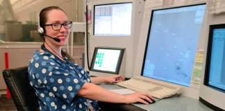 Scarlett McNab at an ATC console