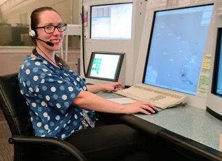 Scarlett McNab at an ATC console