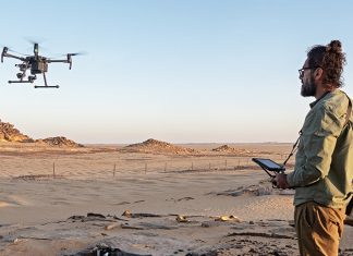 Cover image: John Fardoulis using an industrial drone to find buried landmines by measuring temperature anomalies in the sand — more than 30,000 landmines remain active at that location in northern Chad