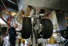 maintenance being carried out on an aircraft.