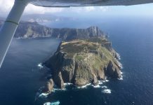 Aerial view of Tasman Island
