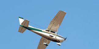 Small plane flying.