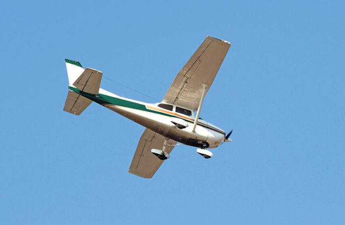 Small plane flying.