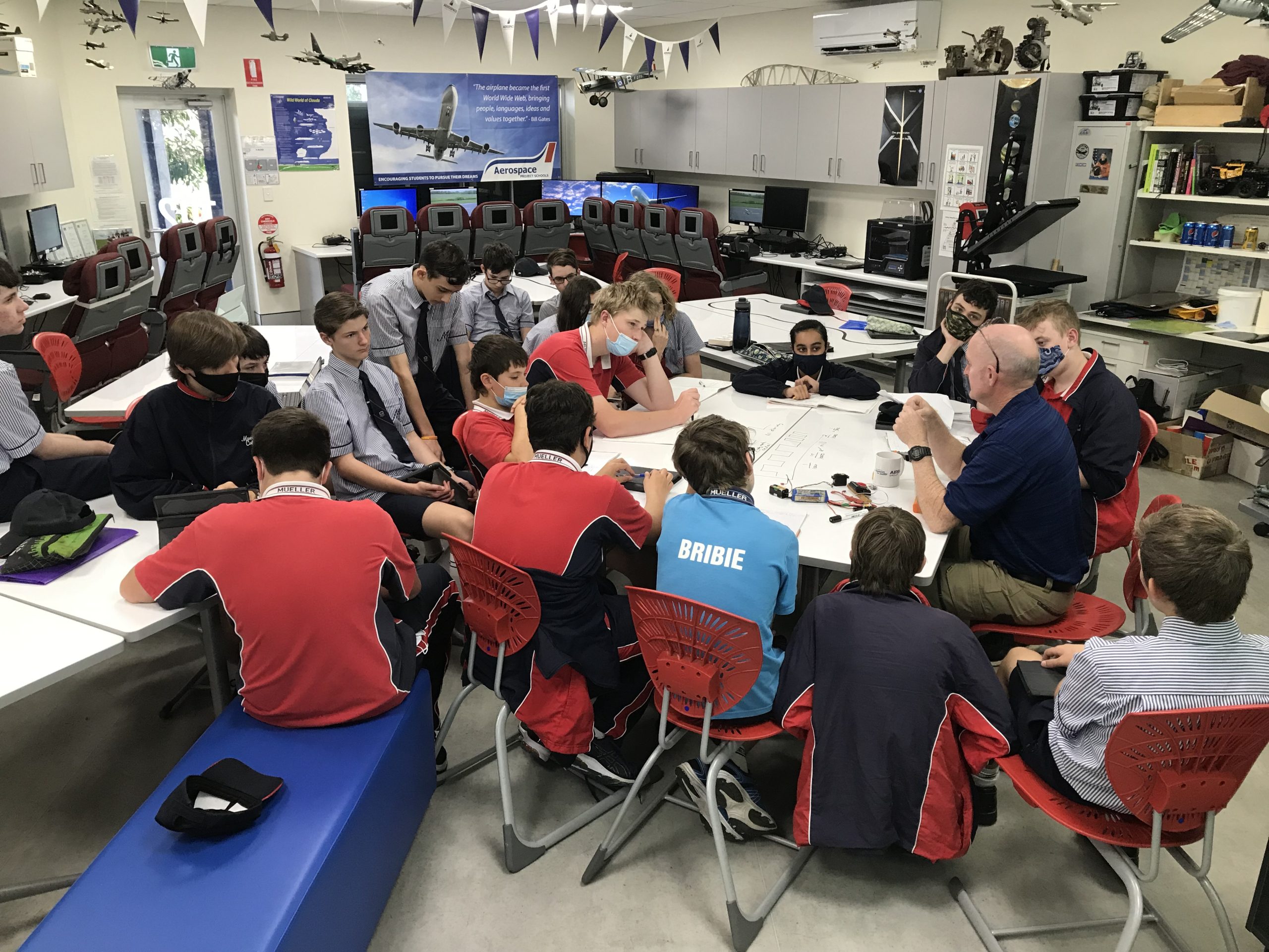 Anthony teaching his year 9/10 STEM class.