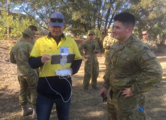 John Coulombe working with the ADF on emergency and disaster training.