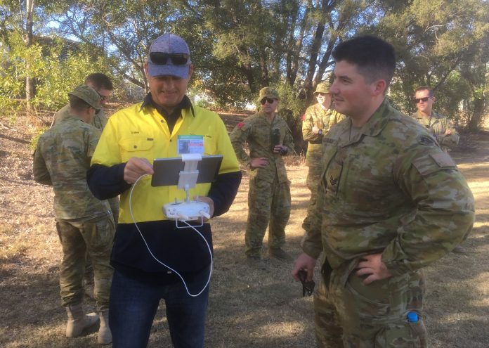 John Coulombe working with the ADF on emergency and disaster training.
