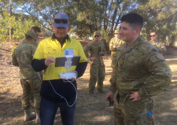 John Coulombe working with the ADF on emergency and disaster training.