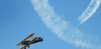 vintage aircraft aerobatic flying