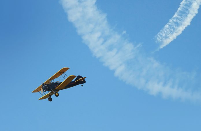 vintage aircraft aerobatic flying