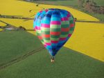 Photo by Ronald Kent. Kavanagh C77 Hot air balloon flying near Goorambat, Victoria.