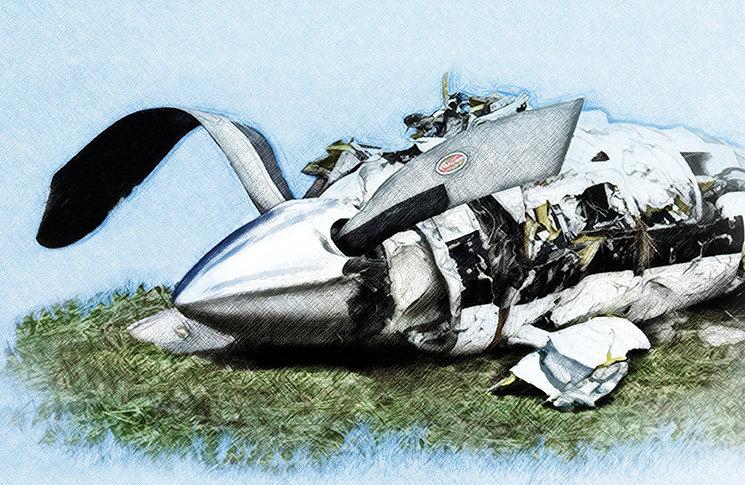 an illustration of aircraft wreckage