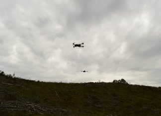 Swarm flight in progress.