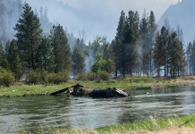 Boeing Vertol CH-47D Chinook crash into a body of water