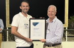 Sean Innes was presented with his award by CASA Board Chair Mark Biskin recently in Cairns.