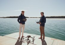 Rudi and Ben working on a shoot for Maritimo using their DJI Inspire 3