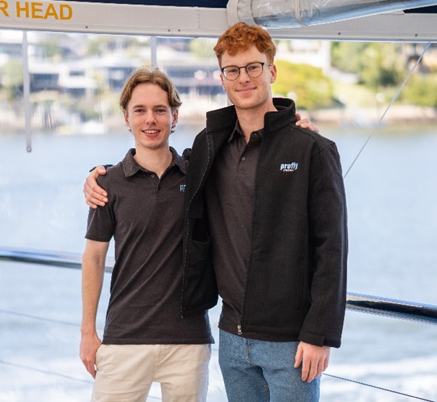 Ben and Rudi on the YOT Club boat on a recent shoot