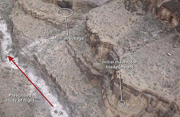 Map of impact site