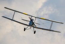 Photo of a De Havilland DH-82A Tiger Moth, vintage biplane