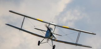 Photo of a De Havilland DH-82A Tiger Moth, vintage biplane